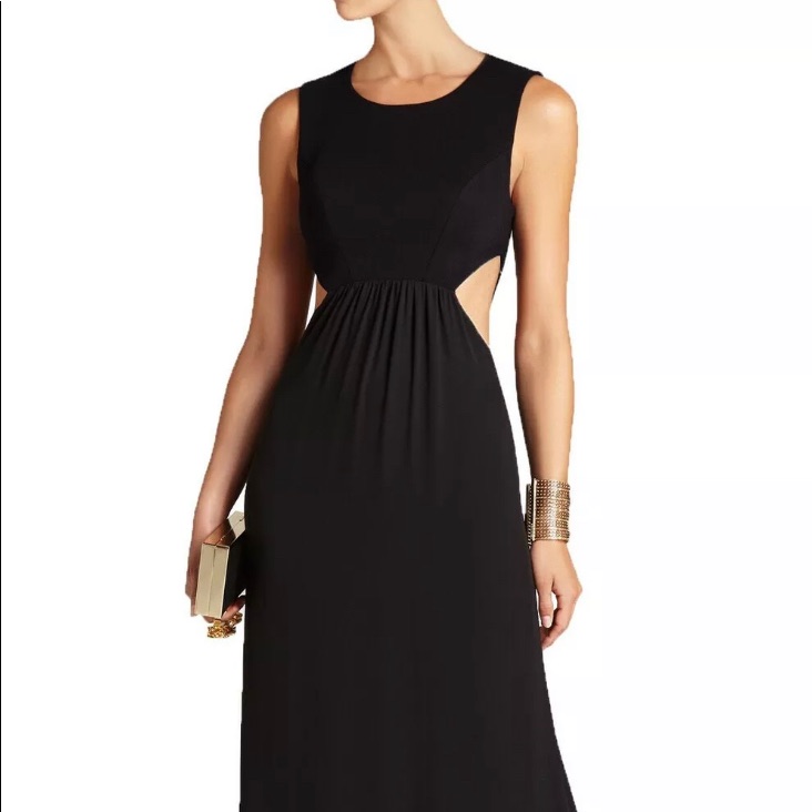 Bcbg Max Azria Angelinah Contrast Cutout Gown